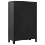 vidaXL Garde-robe industrielle noir 90x40x140 cm acier