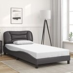 vidaXL Cadre de lit sans matelas gris 100x200 cm similicuir