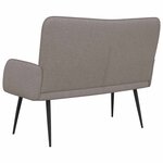 vidaXL Sofa 2 places Taupe 115 x 61 x 87 cm Tissu