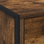 vidaXL Table de chevet Chêne Fumé 50 x 39 5 x 50 cm Bois d'ingénierie