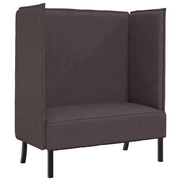 vidaXL Canapé à Haut Dossier 101cm Marron foncé tissu