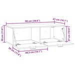 vidaXL Meuble TV mural 98 x 41 x 30 cm Chêne artisanal