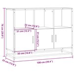 vidaXL Buffet sonoma gris 100x35x76 cm bois d'ingénierie