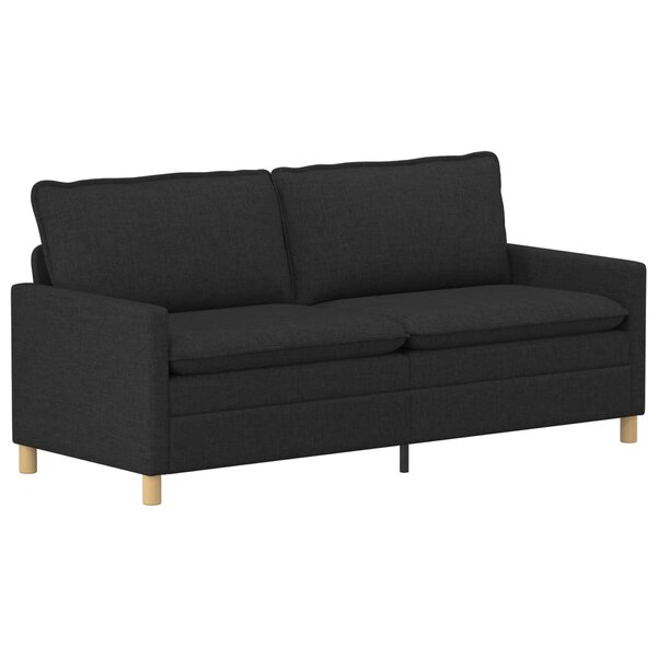 vidaXL Canapé Noir 196 x 81 x 87 5 cm Tissu