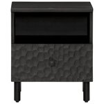 vidaXL Tables de chevet 2 Pièces noir 40x33x46 cm bois de manguier solide