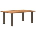 vidaXL Table à manger marron clair bois de chêne massif rectangulaire