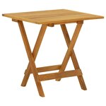 vidaXL Chaise longue d'extérieur repose-pieds et table Acacia solide