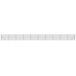 vidaXL Clôture en treillis métallique et ancrage anthracite 2x25 m