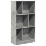 vidaXL Bibliothèque gris béton 57x28 5x107 5 cm bois d'ingénierie