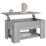 vidaXL Table basse Sonoma gris 79x49x41 cm Bois d'ingénierie
