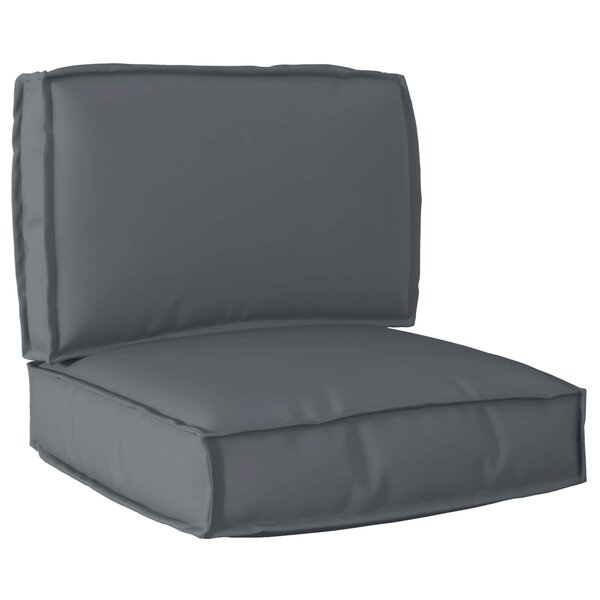 vidaXL Set de coussins de palette 2 Pièces Anthracite Tissu Oxford
