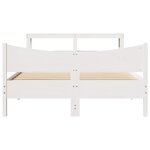 vidaXL Cadre de lit avec tête de lit blanc 160x200 cm bois pin massif