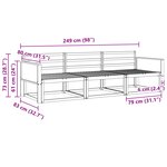 vidaXL Ensemble de canapés d'extérieur 3 pc Naturel