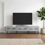 vidaXL Meuble TV Sonoma gris 147 x 34 5 x 30 cm Bois d'ingénierie