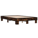 vidaXL Cadre de lit sans matelas chêne fumé 120x190 cm