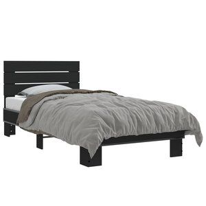 vidaXL Cadre de lit sans matelas noir 75x190 cm