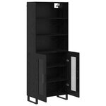 vidaXL Haut Armoire Chêne noir 69 5 x 34 x 180 cm Bois d'ingénierie