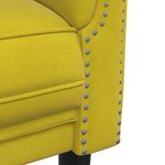 vidaXL Ensemble de canapés 3 Pièces jaune velours