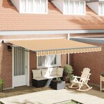 vidaXL Store Manuel Rétractable Rayé Multicolore 400x300 cm