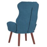 vidaXL Fauteuil Relaxant en Velours Bleu