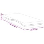 vidaXL Matelas Blanc et Gris 80 x 200 cm Mousse à mémoire de gel