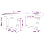 vidaXL Étagère de vasque murale acier et bois massif d'acacia