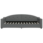vidaXL Lit de jour avec matelas gris foncé 80x200 cm tissu