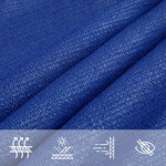 vidaXL Voile d'ombrage 160 g/m² triangulaire bleu 6x6x6 m PEHD