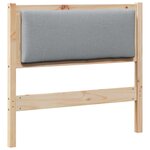 vidaXL Tête de lit Autre Marron 90 cm Bois massif en pin