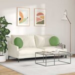 vidaXL Coussins de siège 2 Pièces Vert clair Ø 40 x 13 cm Velours