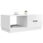 vidaXL Table basse Blanc brillant 90 x 50 x 37 cm Bois d'ingénierie