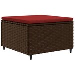 vidaXL Salon de jardin avec coussins 7 Pièces marron résine tressée