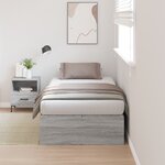 Cadre de lit de rangement vidaXL Gris Sonoma 90x190 cm