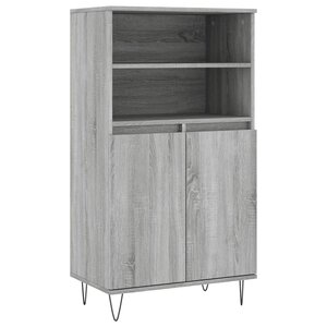 vidaXL Buffet haut Sonoma gris 60x36x110 cm Bois d'ingénierie