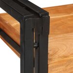 vidaXL Table de chevet Marron et Noir Bois d'acacia massif