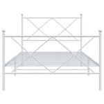 vidaXL Cadre de lit métal sans matelas et pied de lit blanc 100x190 cm