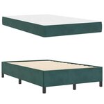vidaXL Cadre de lit avec matelas Vert foncé 120 x 200 cm tissu