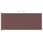 Vidaxl auvent latéral rétractable de patio 220x500 cm marron
