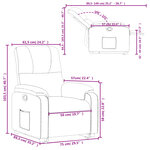 vidaXL Fauteuil inclinable crème tissu microfibre