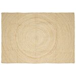 vidaXL Tapis Naturel et Blanc 240 x 340 cm Jute