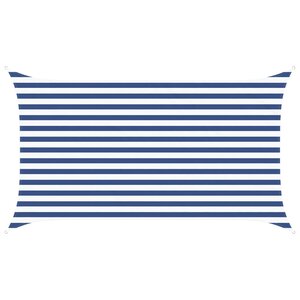 vidaXL Voile d'ombre Bleu et Blanc 3 5 x 2 m 100   polyester Oxford