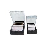 Boîte À Fiches Bristol Et Flash Cards A7 Office - Noir - X 8 - Exacompta