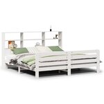 vidaXL Cadre de lit sans matelas blanc 180x200 cm bois massif de pin
