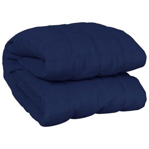 vidaXL Couverture lestée Bleu 220x235 cm 11 kg Tissu