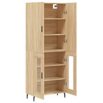 vidaXL Buffet haut Chêne sonoma 69 5x34x180 cm Bois d'ingénierie
