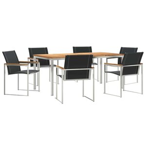 vidaXL Ensemble de salle à manger pour jardin 7 Pièces