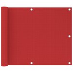 vidaXL Écran de balcon Rouge 75x500 cm PEHD