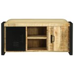 vidaXL Banc 100x35x50 cm Bois massif Bois de manguier brut