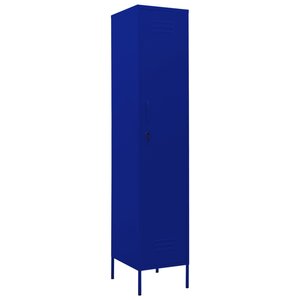 vidaXL Armoire à casiers Bleu marine 35x46x180 cm Acier