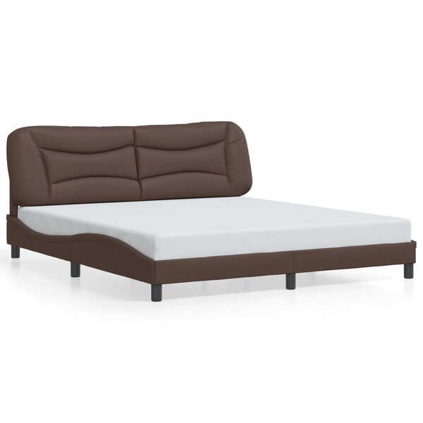 vidaXL Cadre de lit sans matelas Hvar marron 180x200 cm similicuir